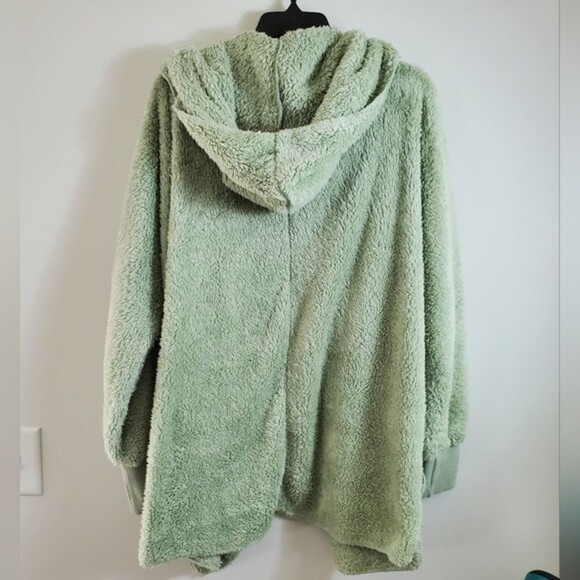 Hippie Love Seaform Teddy Furry Fuzzy Cozy Loungewear Open Cardigan OSFM - Picture 2 of 5